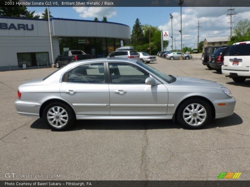 Brilliant Silver Metallic / Black 2003 Hyundai Sonata GLS V6