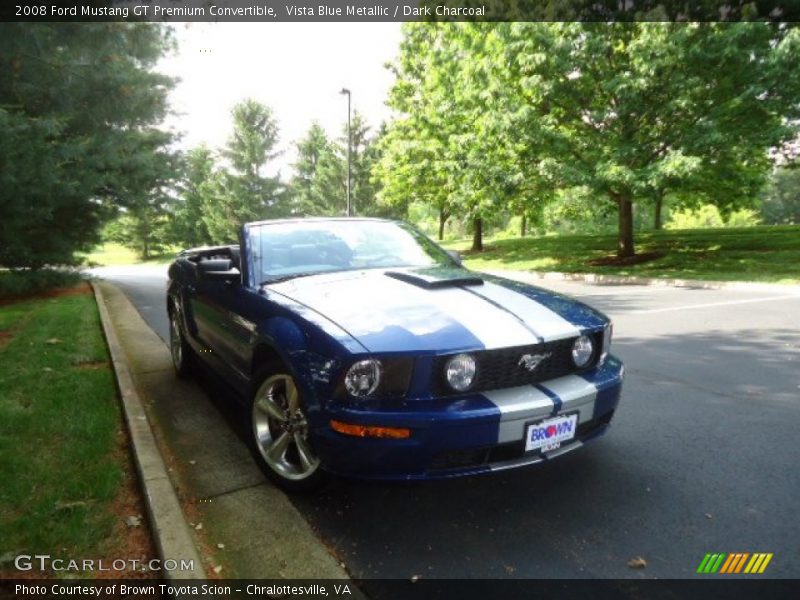 Vista Blue Metallic / Dark Charcoal 2008 Ford Mustang GT Premium Convertible