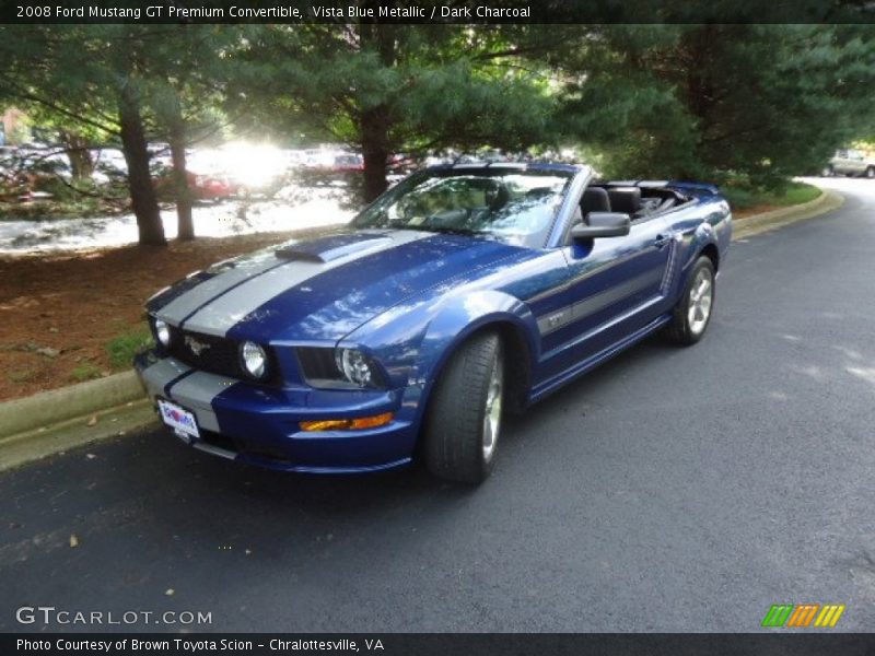 Vista Blue Metallic / Dark Charcoal 2008 Ford Mustang GT Premium Convertible