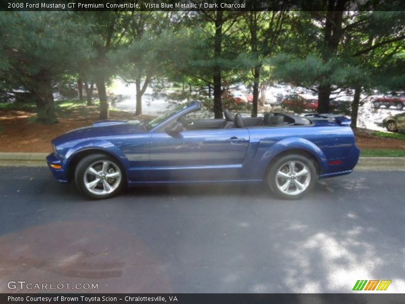 Vista Blue Metallic / Dark Charcoal 2008 Ford Mustang GT Premium Convertible