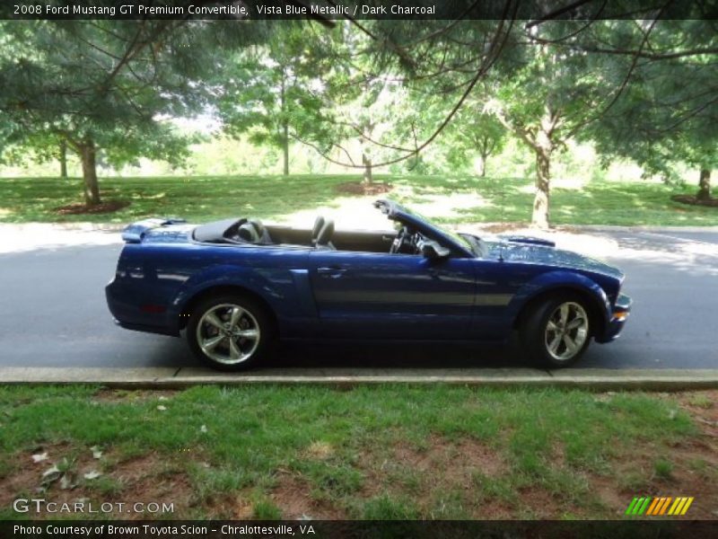 Vista Blue Metallic / Dark Charcoal 2008 Ford Mustang GT Premium Convertible