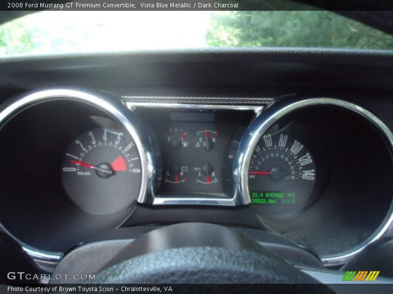 Vista Blue Metallic / Dark Charcoal 2008 Ford Mustang GT Premium Convertible