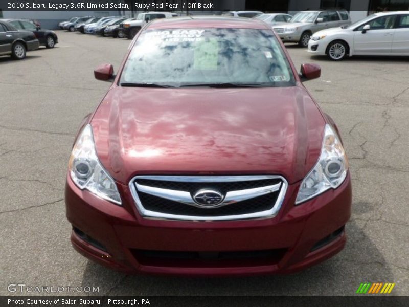 Ruby Red Pearl / Off Black 2010 Subaru Legacy 3.6R Limited Sedan