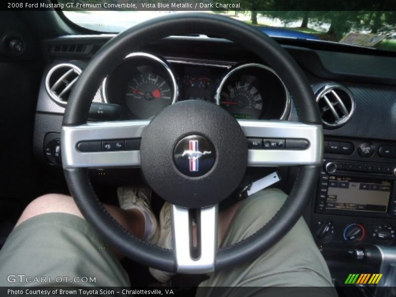 Vista Blue Metallic / Dark Charcoal 2008 Ford Mustang GT Premium Convertible