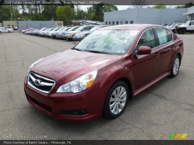 Ruby Red Pearl / Off Black 2010 Subaru Legacy 3.6R Limited Sedan