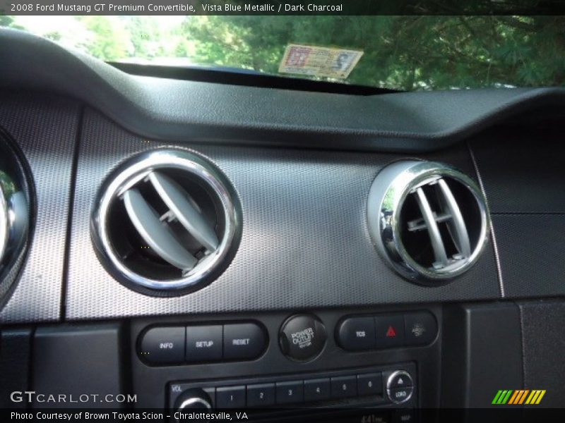 Vista Blue Metallic / Dark Charcoal 2008 Ford Mustang GT Premium Convertible