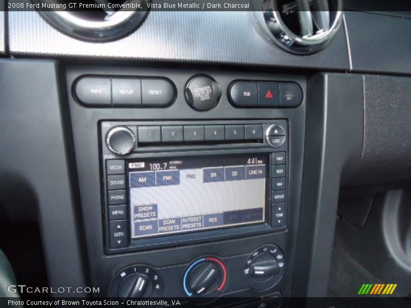 Vista Blue Metallic / Dark Charcoal 2008 Ford Mustang GT Premium Convertible