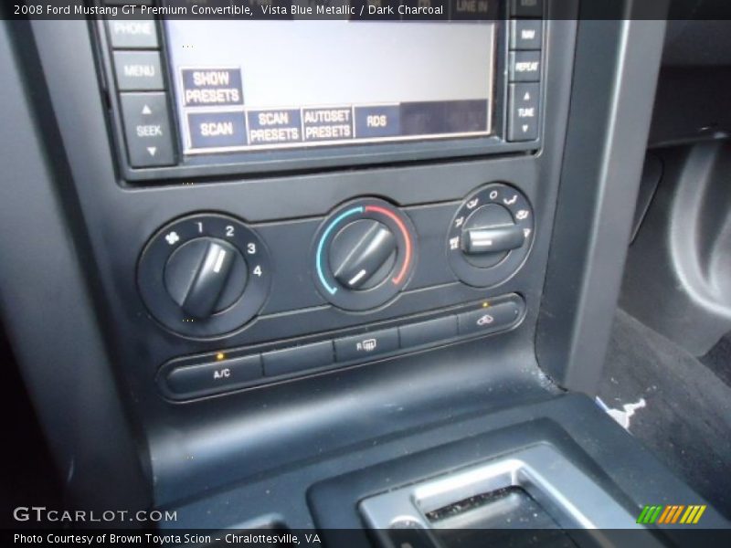 Vista Blue Metallic / Dark Charcoal 2008 Ford Mustang GT Premium Convertible