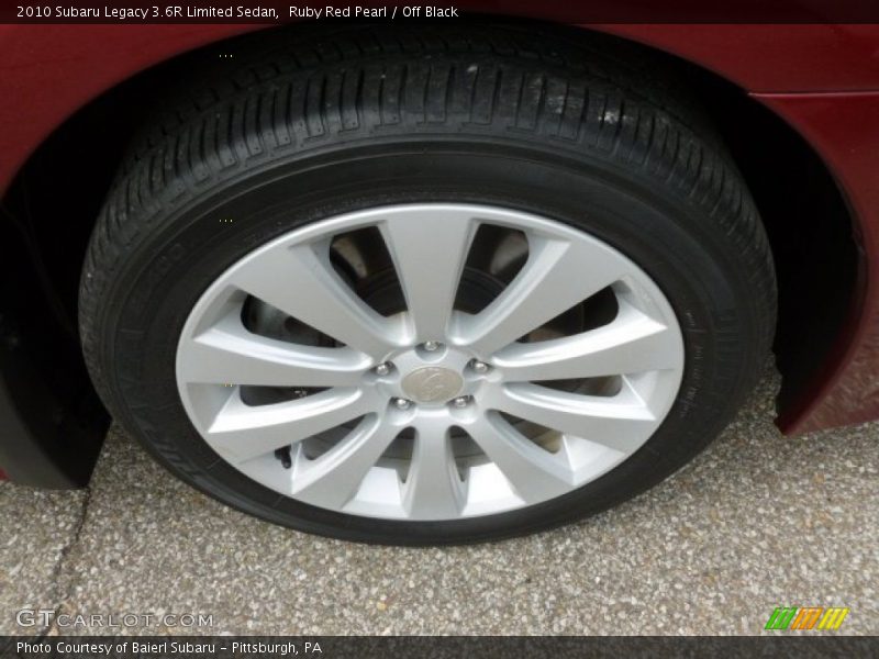Ruby Red Pearl / Off Black 2010 Subaru Legacy 3.6R Limited Sedan