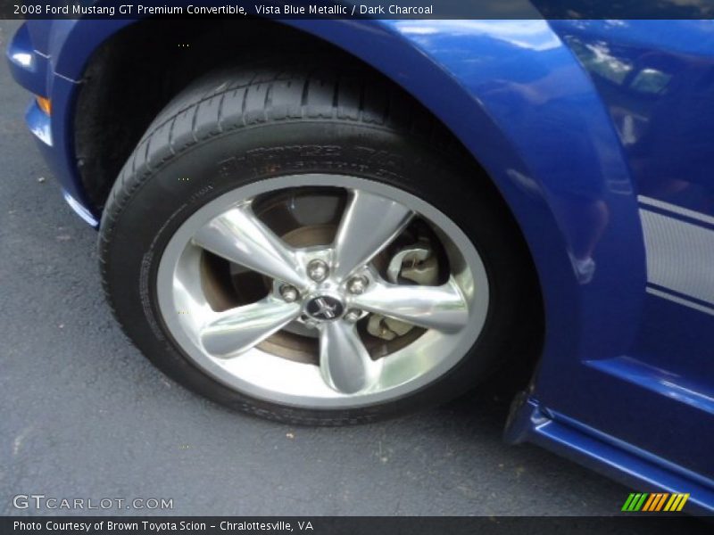 Vista Blue Metallic / Dark Charcoal 2008 Ford Mustang GT Premium Convertible