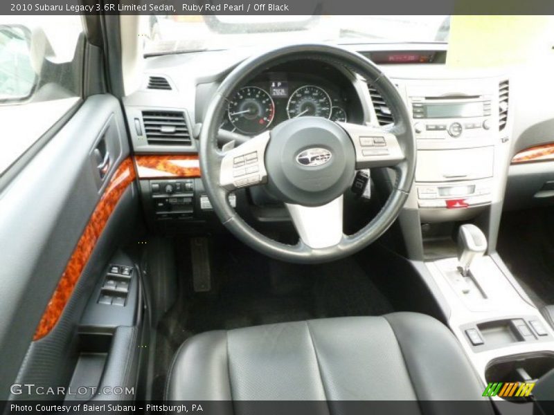 Ruby Red Pearl / Off Black 2010 Subaru Legacy 3.6R Limited Sedan