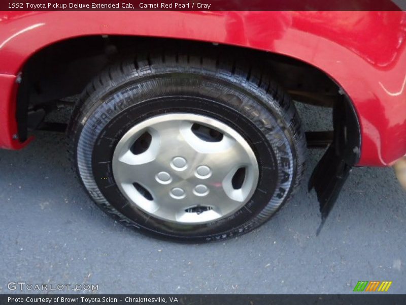 Garnet Red Pearl / Gray 1992 Toyota Pickup Deluxe Extended Cab
