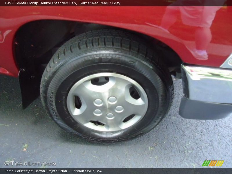 Garnet Red Pearl / Gray 1992 Toyota Pickup Deluxe Extended Cab