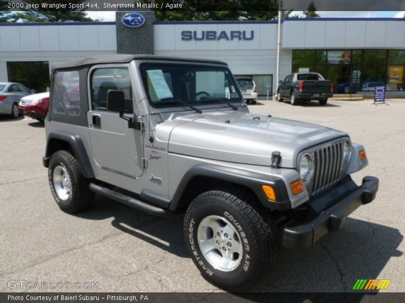 Silverstone Metallic / Agate 2000 Jeep Wrangler Sport 4x4