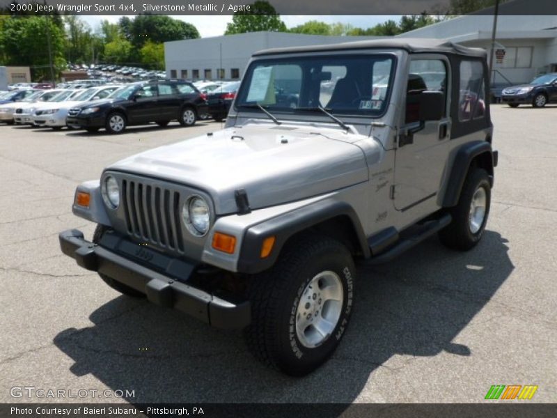 Silverstone Metallic / Agate 2000 Jeep Wrangler Sport 4x4