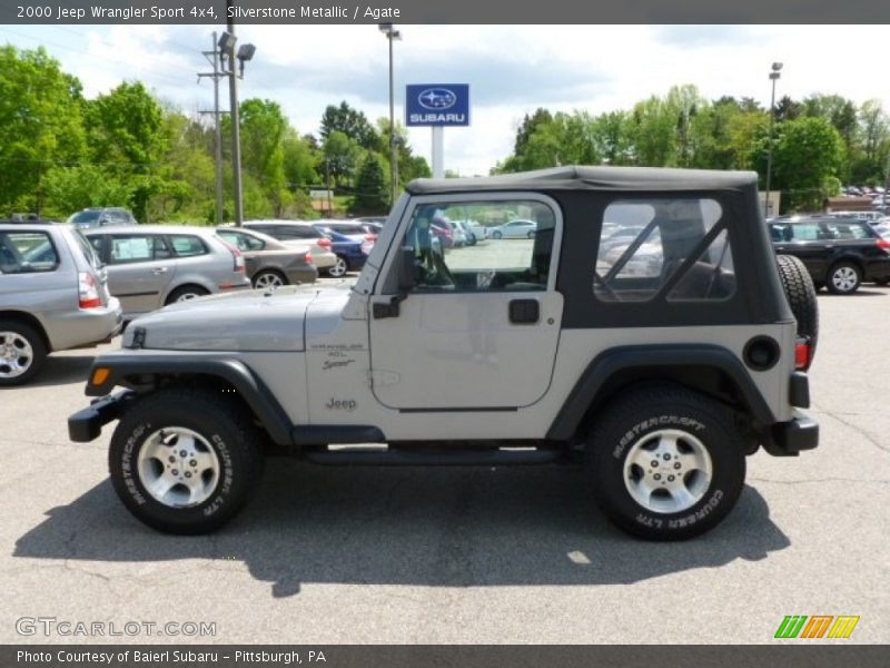 Silverstone Metallic / Agate 2000 Jeep Wrangler Sport 4x4
