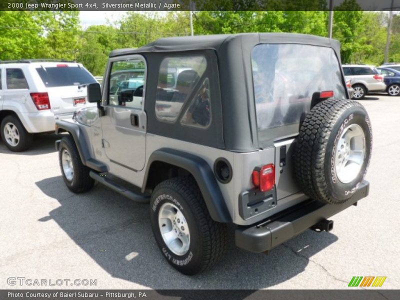 Silverstone Metallic / Agate 2000 Jeep Wrangler Sport 4x4