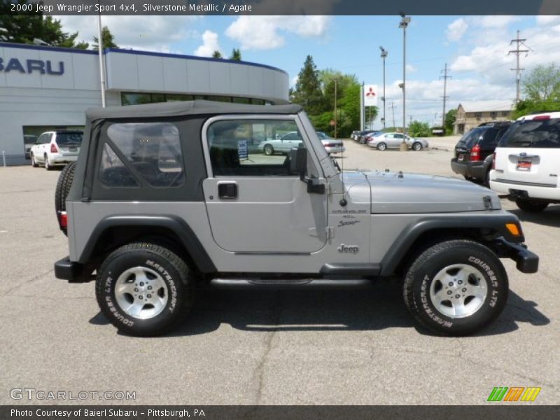 Silverstone Metallic / Agate 2000 Jeep Wrangler Sport 4x4