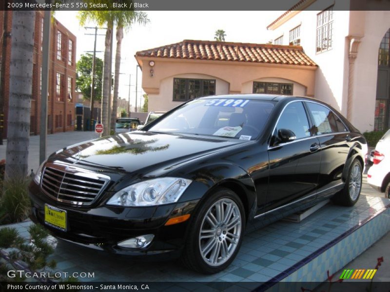 Black / Black 2009 Mercedes-Benz S 550 Sedan