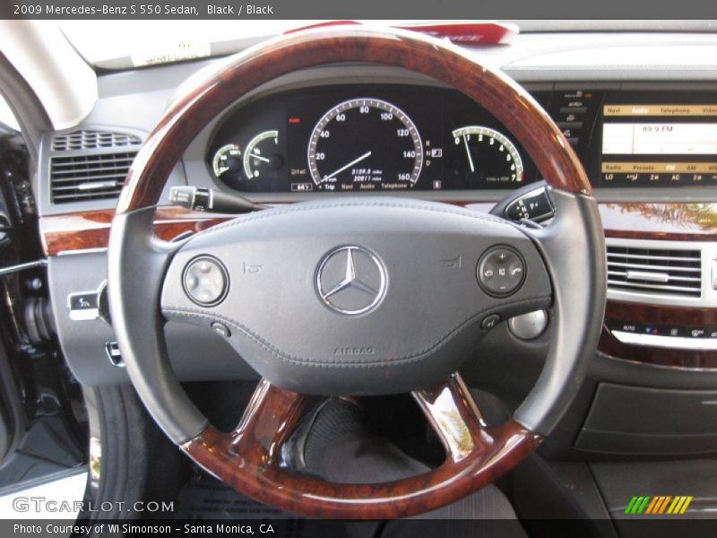 Black / Black 2009 Mercedes-Benz S 550 Sedan