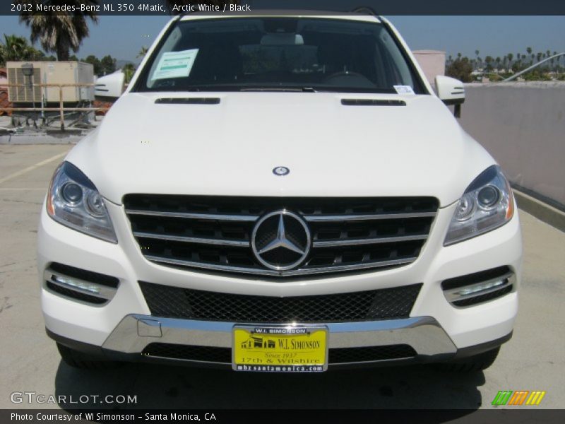 Arctic White / Black 2012 Mercedes-Benz ML 350 4Matic