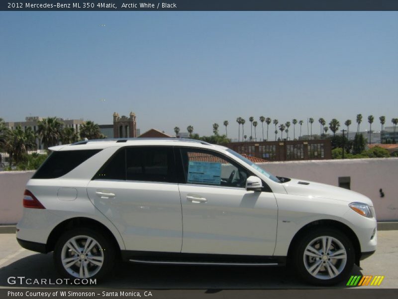 Arctic White / Black 2012 Mercedes-Benz ML 350 4Matic