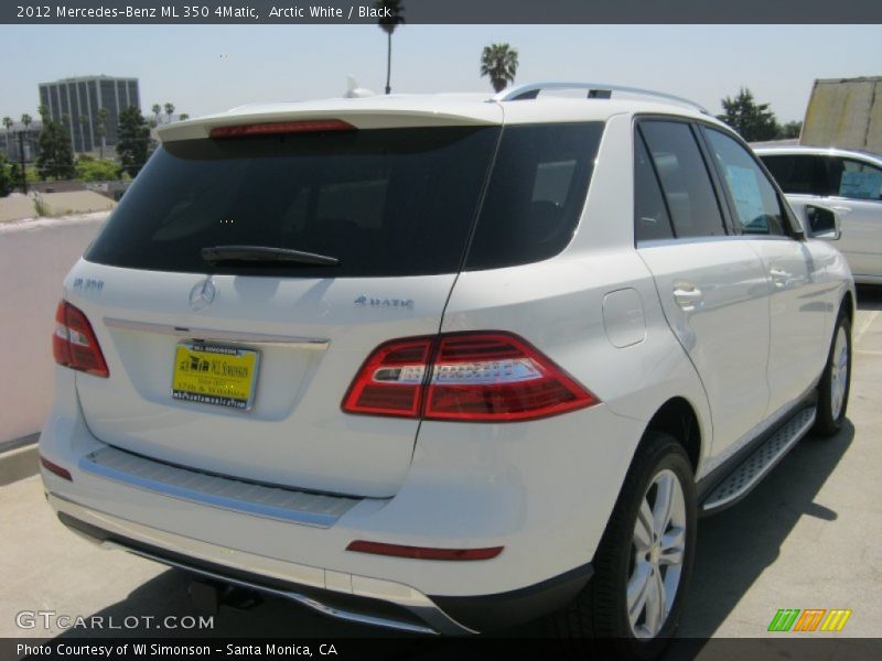 Arctic White / Black 2012 Mercedes-Benz ML 350 4Matic