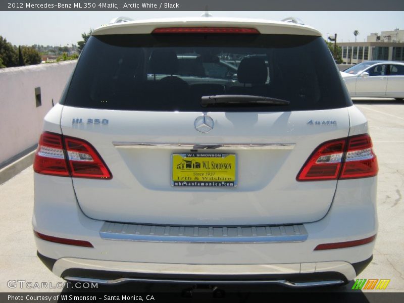 Arctic White / Black 2012 Mercedes-Benz ML 350 4Matic