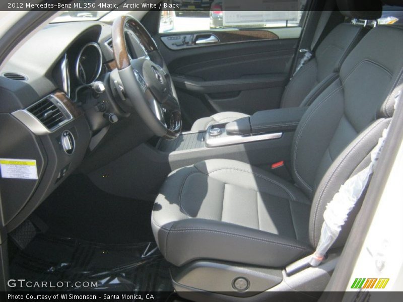 Arctic White / Black 2012 Mercedes-Benz ML 350 4Matic