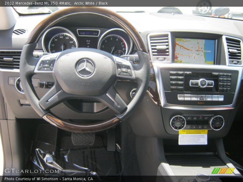 Arctic White / Black 2012 Mercedes-Benz ML 350 4Matic