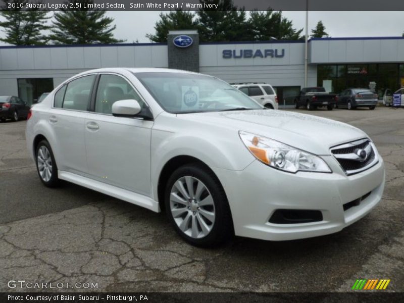 Satin White Pearl / Warm Ivory 2010 Subaru Legacy 2.5i Limited Sedan