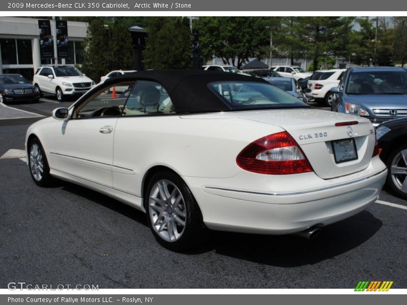 Arctic White / Stone 2009 Mercedes-Benz CLK 350 Cabriolet