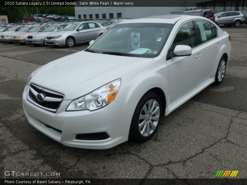 Satin White Pearl / Warm Ivory 2010 Subaru Legacy 2.5i Limited Sedan