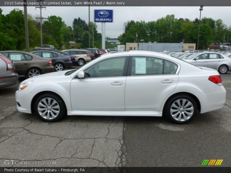 Satin White Pearl / Warm Ivory 2010 Subaru Legacy 2.5i Limited Sedan