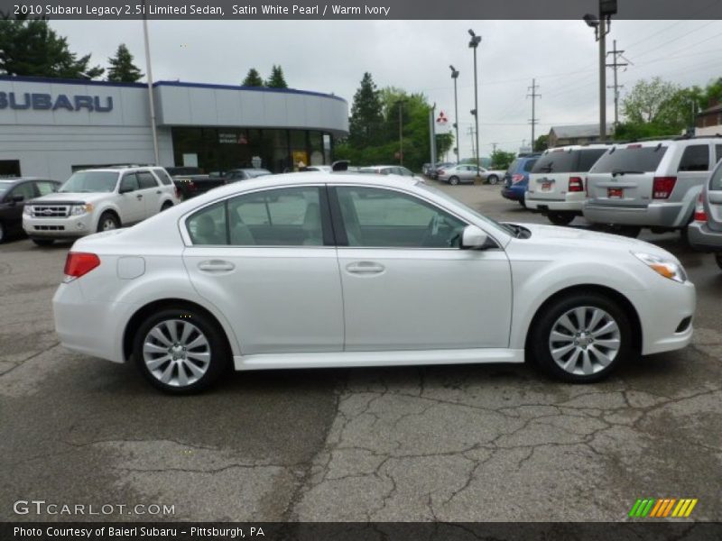 Satin White Pearl / Warm Ivory 2010 Subaru Legacy 2.5i Limited Sedan