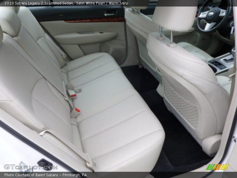 Satin White Pearl / Warm Ivory 2010 Subaru Legacy 2.5i Limited Sedan