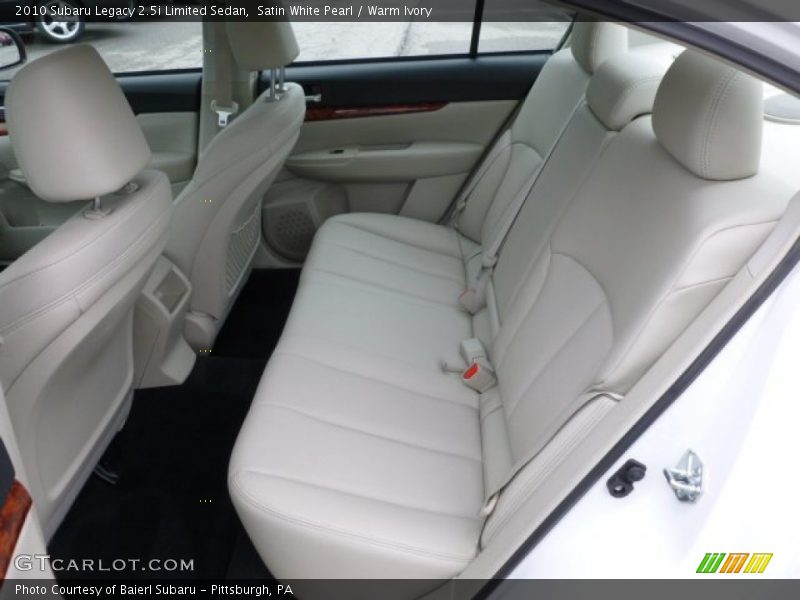 Satin White Pearl / Warm Ivory 2010 Subaru Legacy 2.5i Limited Sedan