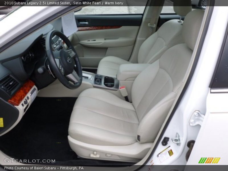 Satin White Pearl / Warm Ivory 2010 Subaru Legacy 2.5i Limited Sedan