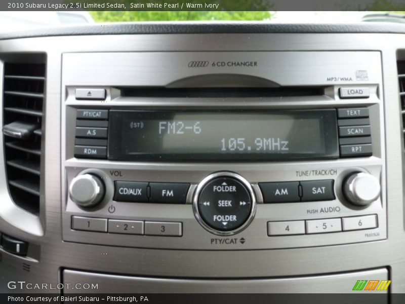 Satin White Pearl / Warm Ivory 2010 Subaru Legacy 2.5i Limited Sedan