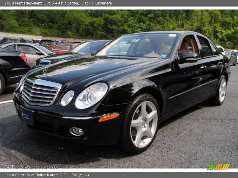 Black / Cashmere 2009 Mercedes-Benz E 350 4Matic Sedan