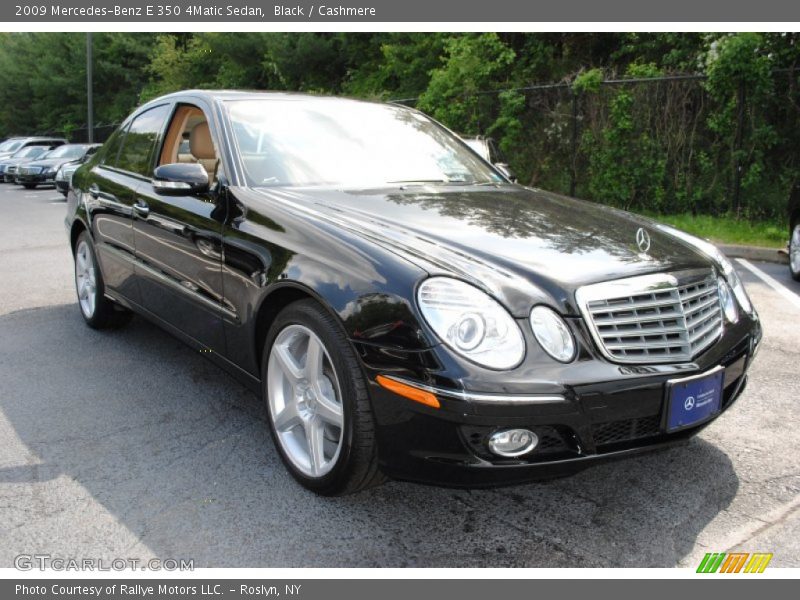 Black / Cashmere 2009 Mercedes-Benz E 350 4Matic Sedan