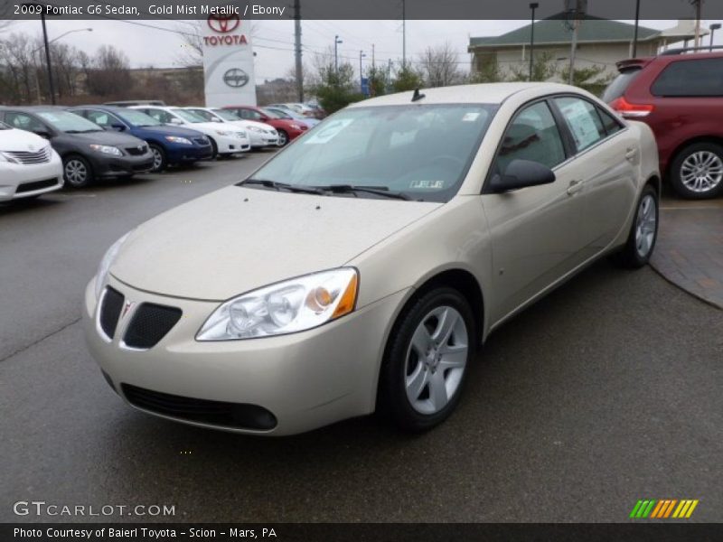 Gold Mist Metallic / Ebony 2009 Pontiac G6 Sedan