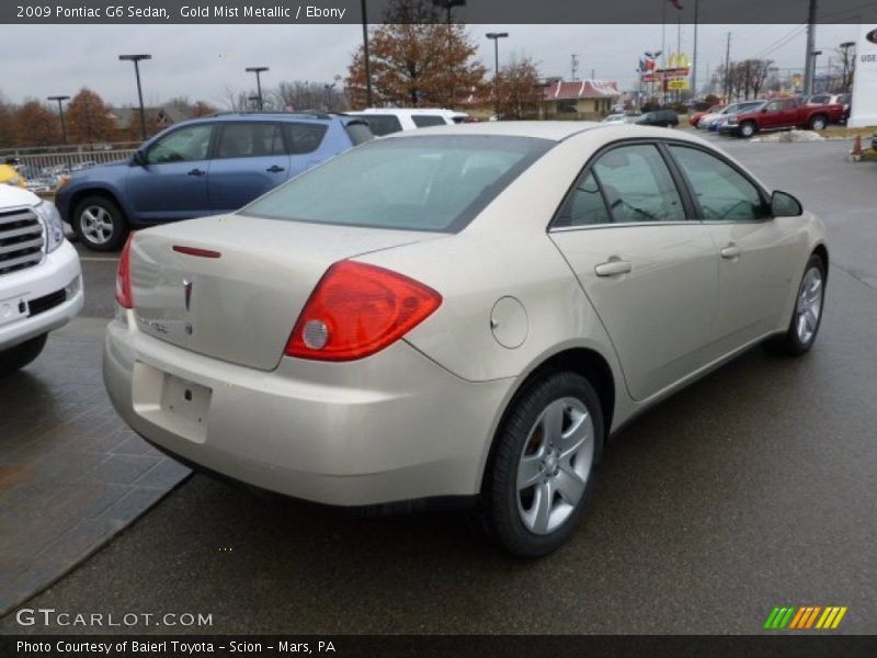 Gold Mist Metallic / Ebony 2009 Pontiac G6 Sedan