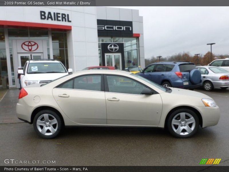 Gold Mist Metallic / Ebony 2009 Pontiac G6 Sedan