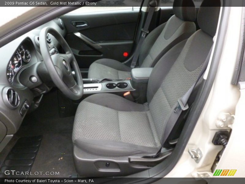 Gold Mist Metallic / Ebony 2009 Pontiac G6 Sedan