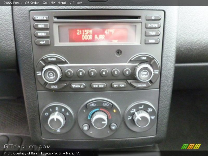 Gold Mist Metallic / Ebony 2009 Pontiac G6 Sedan
