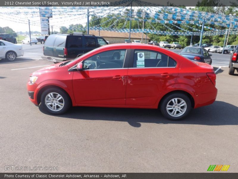 Victory Red / Jet Black/Brick 2012 Chevrolet Sonic LT Sedan