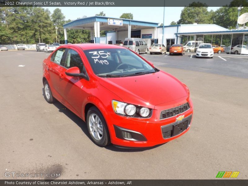 Victory Red / Jet Black/Brick 2012 Chevrolet Sonic LT Sedan