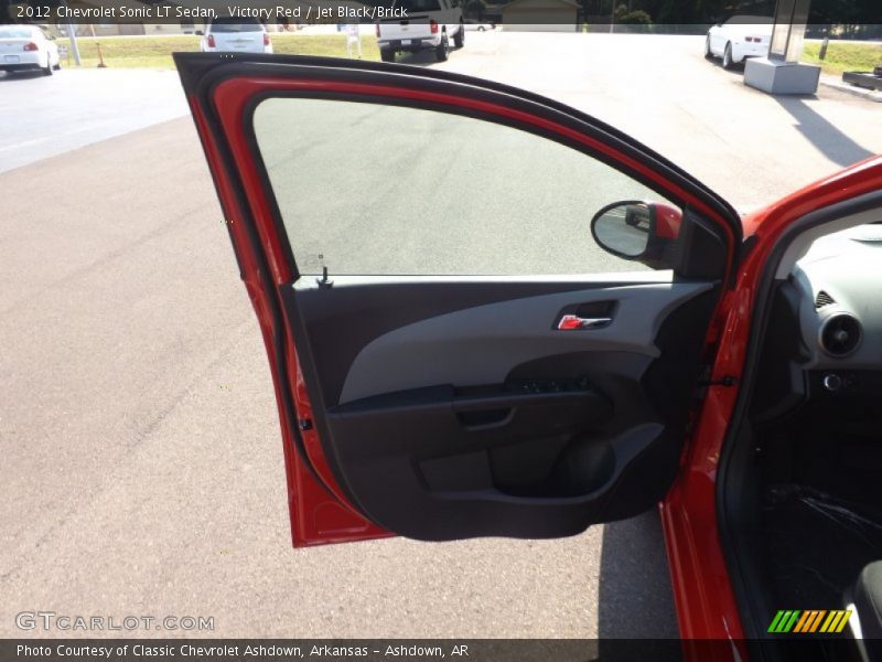 Victory Red / Jet Black/Brick 2012 Chevrolet Sonic LT Sedan