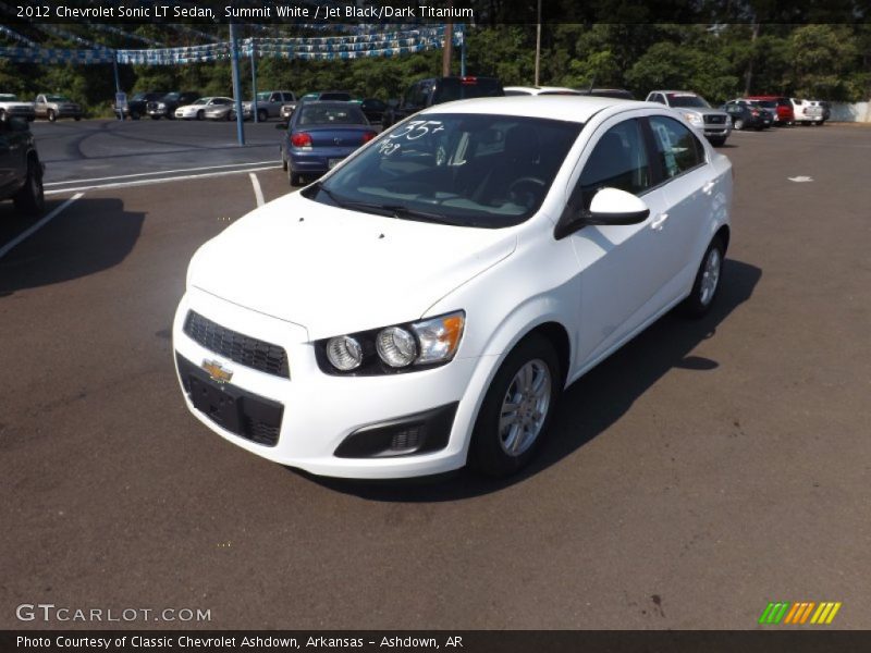 Summit White / Jet Black/Dark Titanium 2012 Chevrolet Sonic LT Sedan